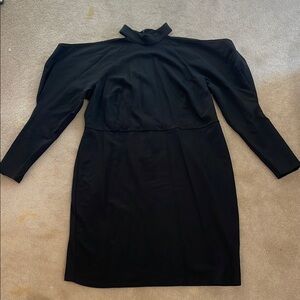 Eloquii Women’s Black Sheath Dress with Dolman Sleeves and Mock Neck